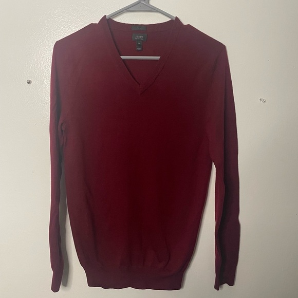 Burgundy Murano wool J.Crew sweater slim fit size XS - Picture 1 of 6